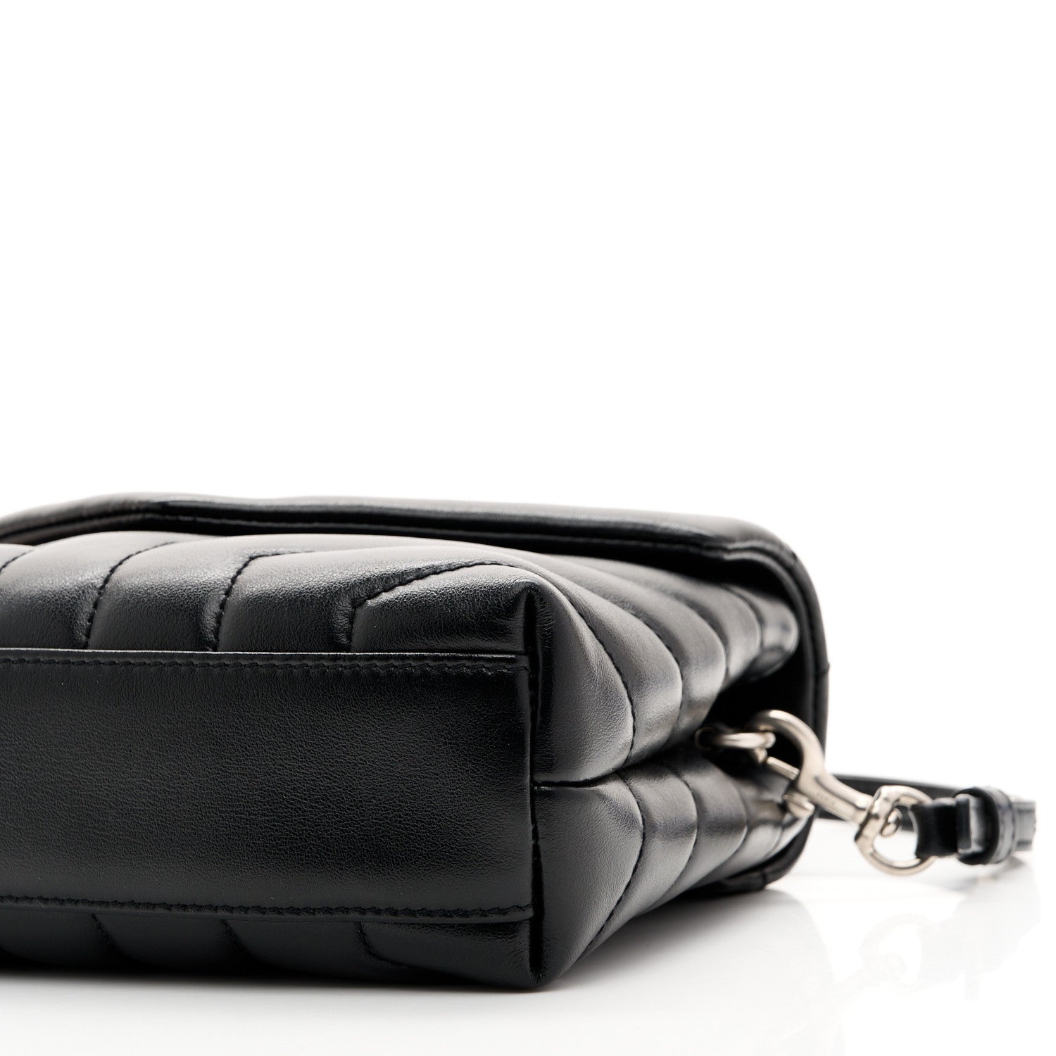 Saint Laurent Calfskin Y Quilted Monogram Toy Loulou Crossbody Bag Black 10 of 11