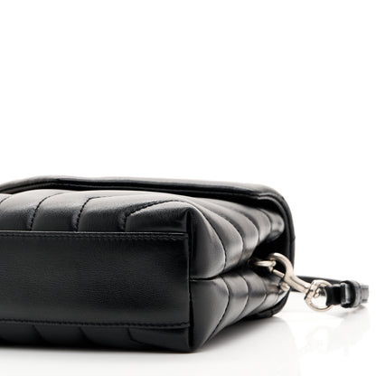 Saint Laurent Calfskin Y Quilted Monogram Toy Loulou Crossbody Bag Black 10 of 11