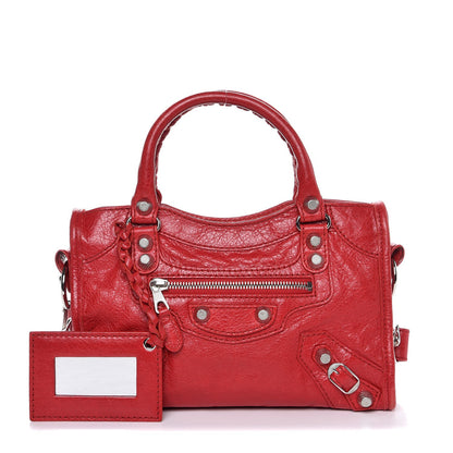 Balenciaga Agneau Giant 12 Silver Hardware Mini City Rouge Cardinal 1 of 7