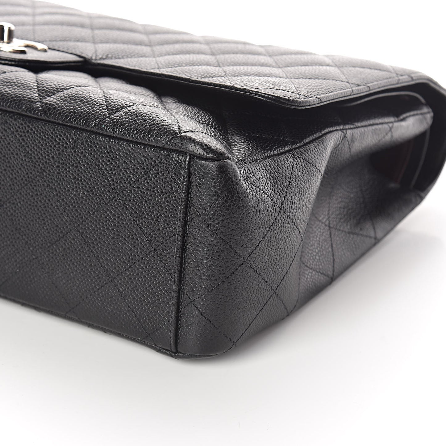 Caviar Quilted Maxi Double Flap Black