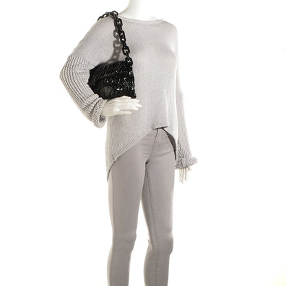 Prada Vernice Gaufre Shoulder Bag Black 2 of 12