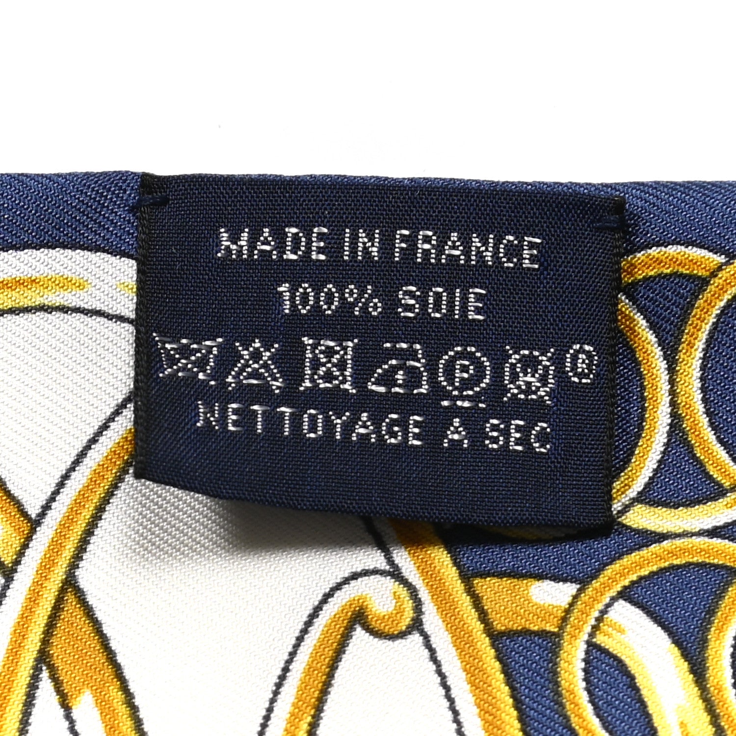 Hermes Silk Lift Profile Twilly Marine Black Gold 4 of 5