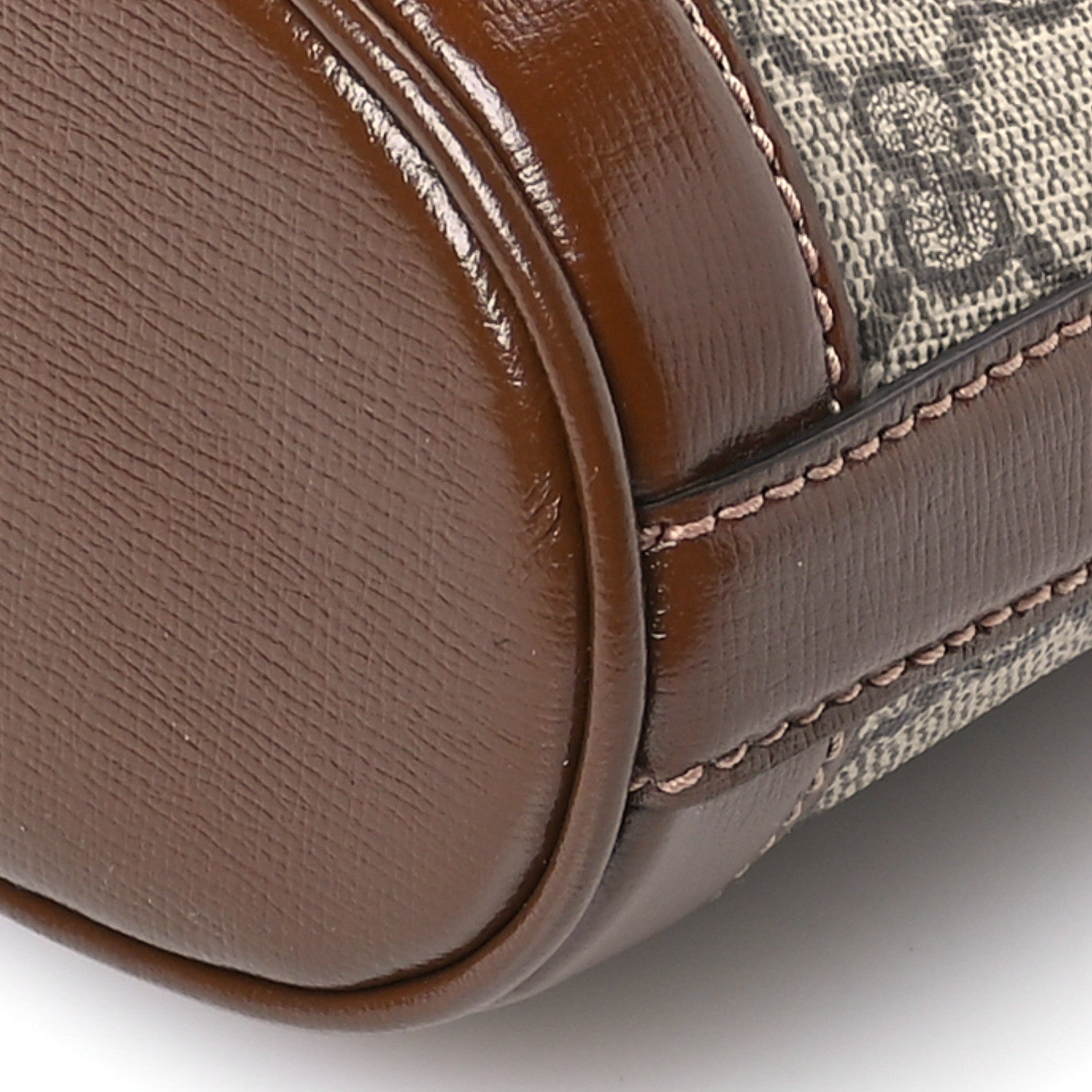 Gucci GG Supreme Monogram Azalea Calfskin Retro Interlocking G Chain Shoulder Bag Beige Ebony Brown Sugar 10 of 10