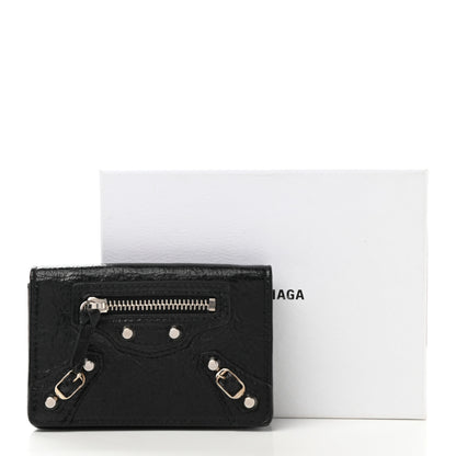 Balenciaga Agneau Classic Silver Hardware Card Case Black 8 of 8