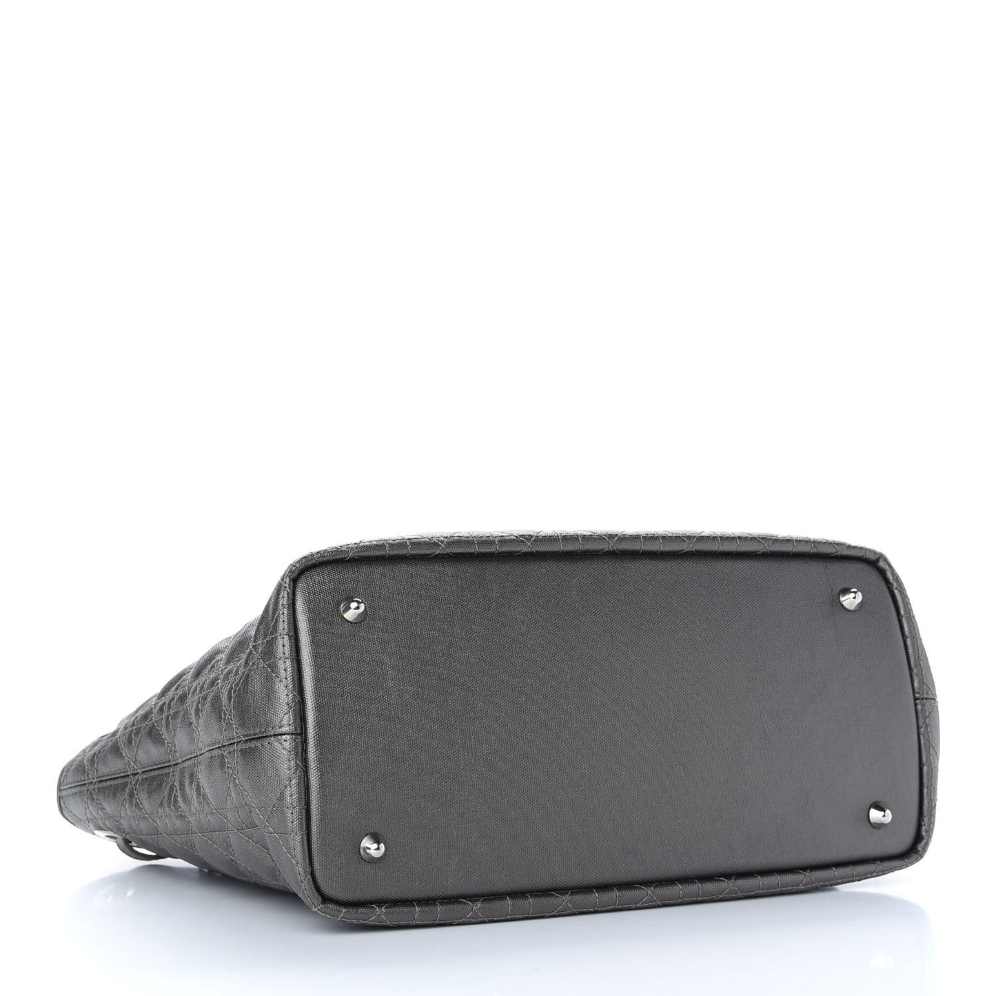 Coated Canvas Cannage Medium Panarea Tote Grey