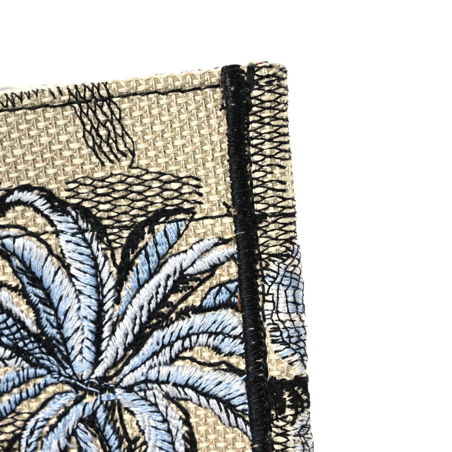 Christian Dior Canvas Embroidered Large Palm Tree Toile De Jouy Book Tote Multicolor 10 of 14