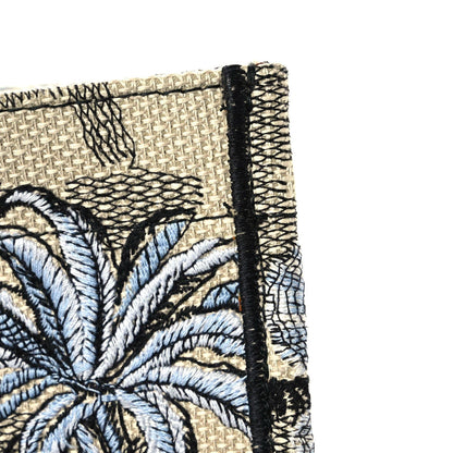 Christian Dior Canvas Embroidered Large Palm Tree Toile De Jouy Book Tote Multicolor 10 of 14