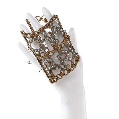 Chanel Crystal City of Lights Letter Chain Bracelet Gold 2 of 5