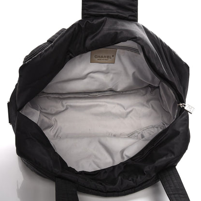 Chanel Nylon Quilted Ski Sport Shoulder Bag Black 5 of 10