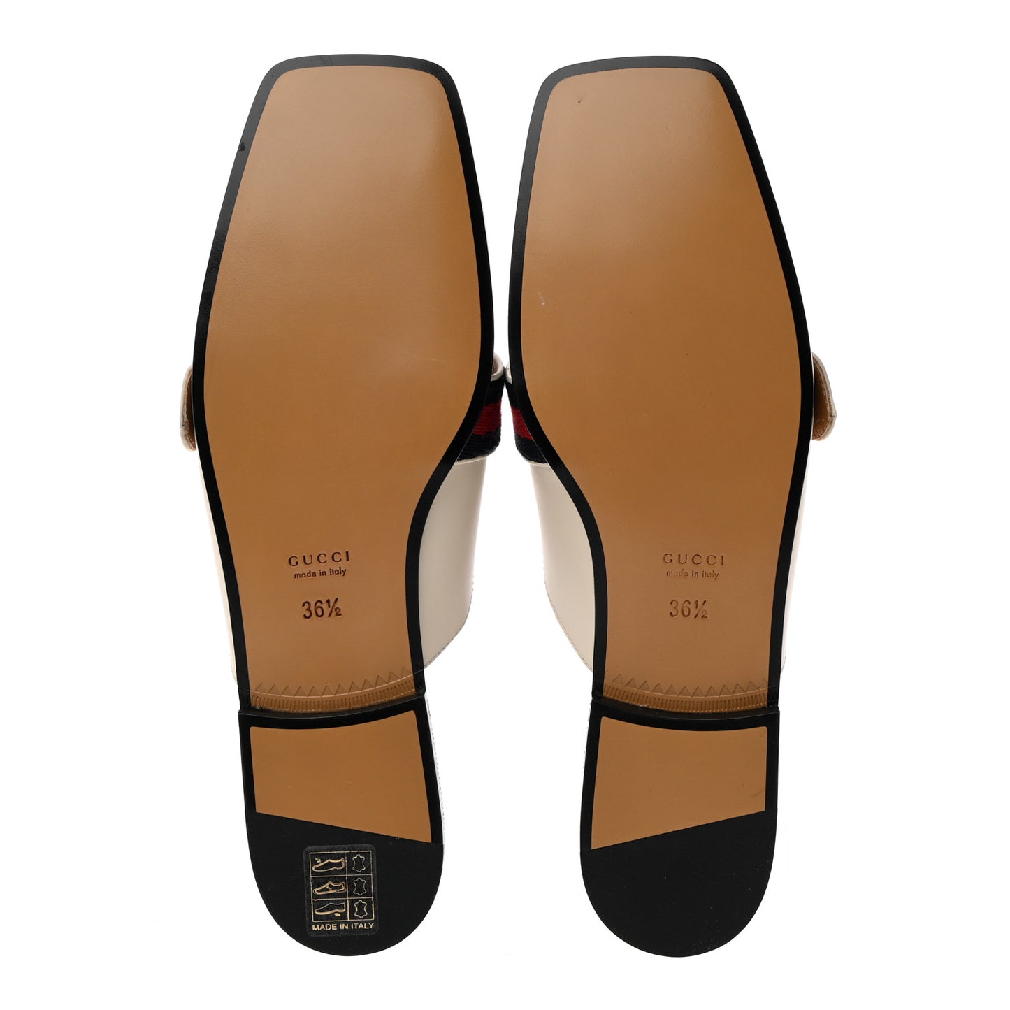 Calfskin Web Womens Peyton GG Slippers 36.5 Mystic White