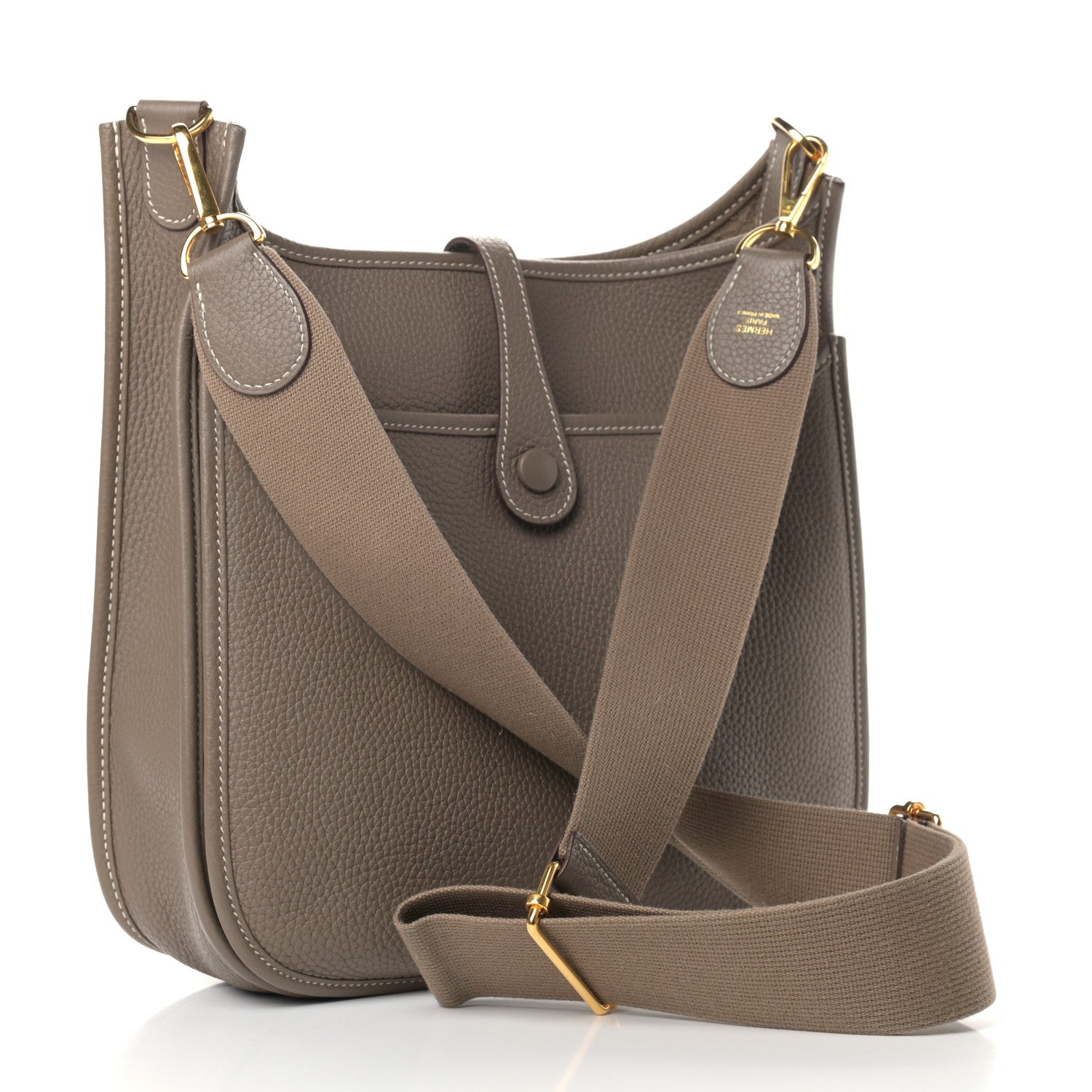Hermes Taurillon Clemence Evelyne III PM Etoupe 3 of 11
