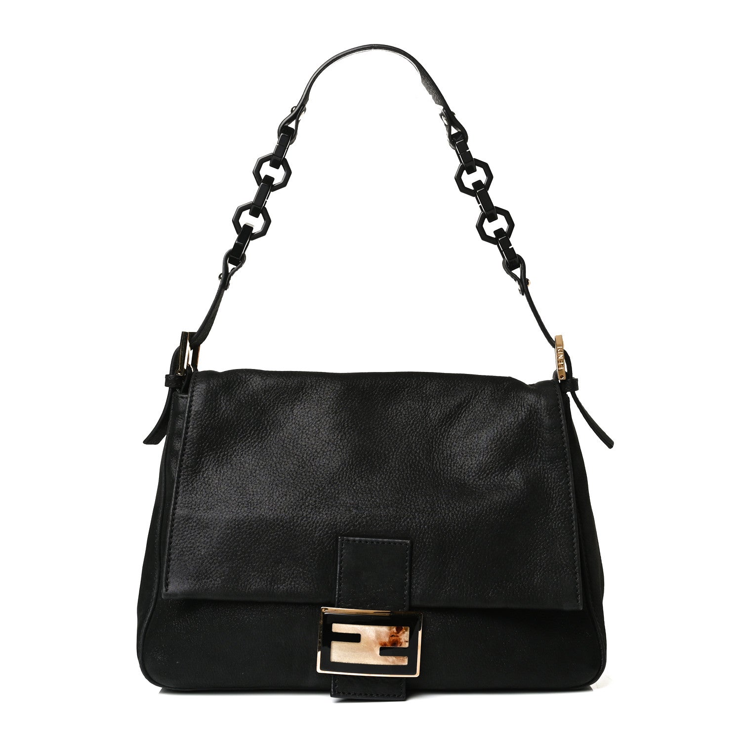 Fendi Vitello Savana Forever Mama Baguette Black 1 of 18