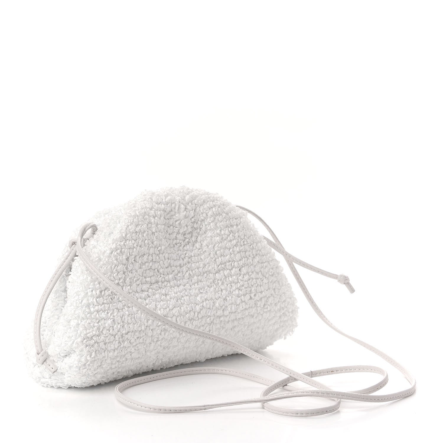 Bottega Veneta Boucle Curly Raffia The Mini Pouch White Chalk 2 of 7