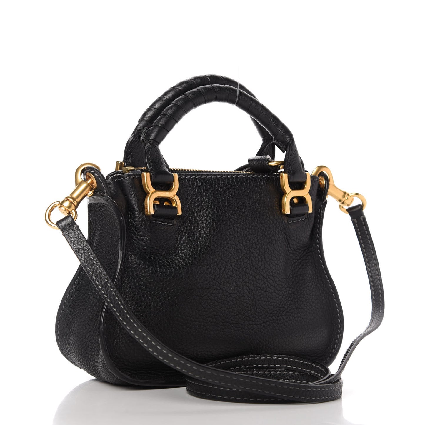 Calfskin Mini Marcie Satchel Black