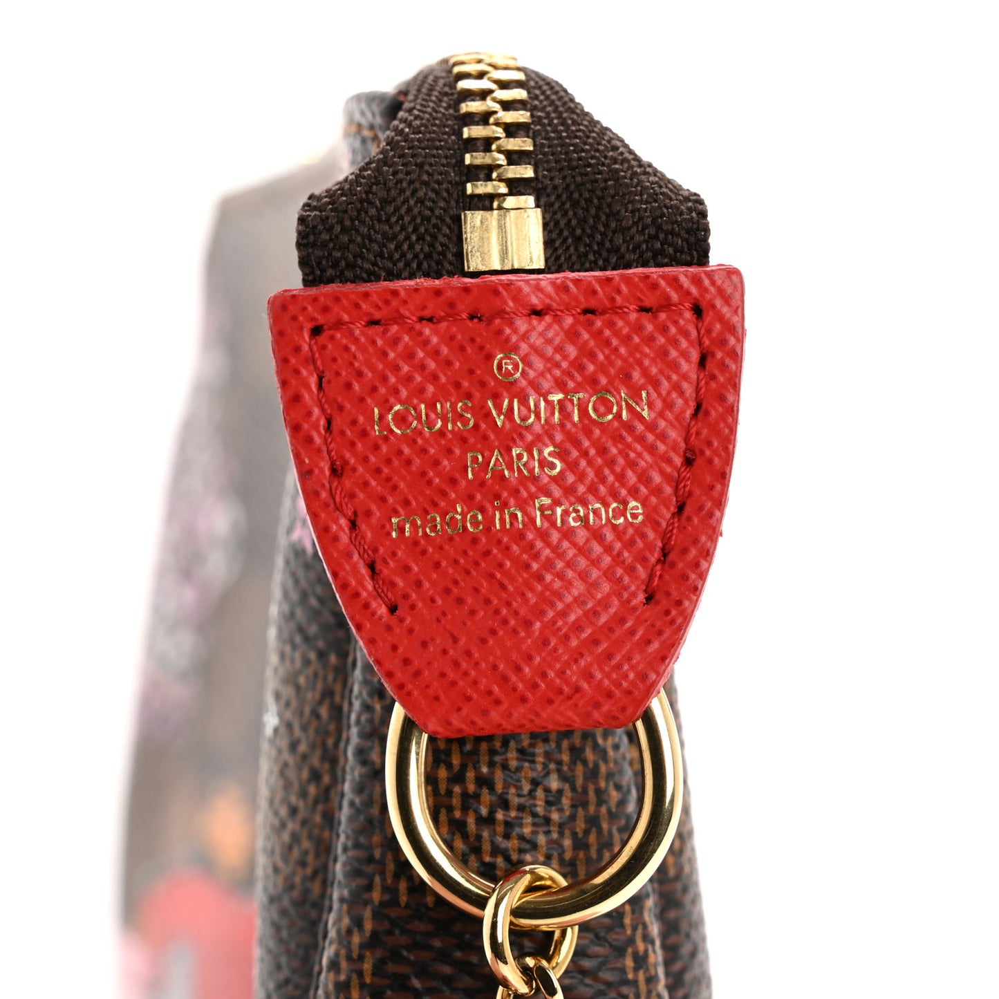 Damier Ebene 2019 Christmas Animation Mini Pochette Accessories Red