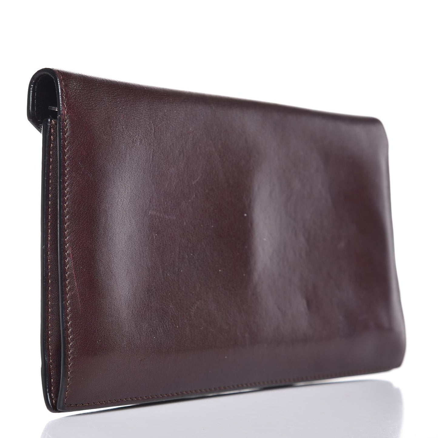 Pony Hair Calfskin Diamond Multifunction Wallet Burgundy
