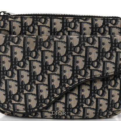 Christian Dior Oblique World Tour Saddle Belt Bag Beige Black 7 of 9