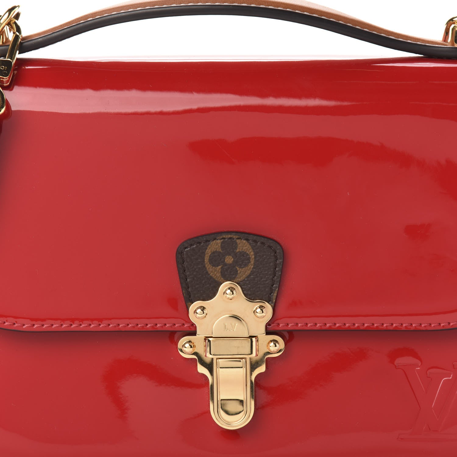 Louis Vuitton Patent Calfskin Monogram Cherrywood BB Scarlet 11 of 11