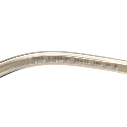 Chanel Acetate Metal Logo Oval Sunglasses 5565 Light Grey 5 of 8