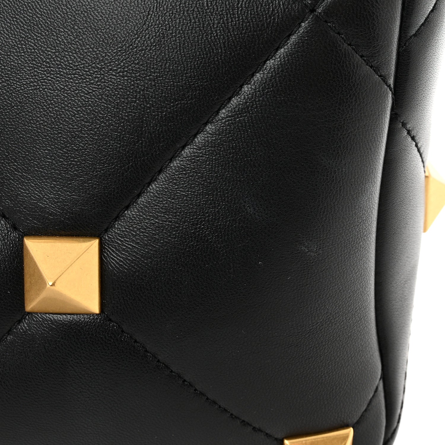 Valentino Garavani Nappa Large Roman Stud Shoulder Bag Black 11 of 13