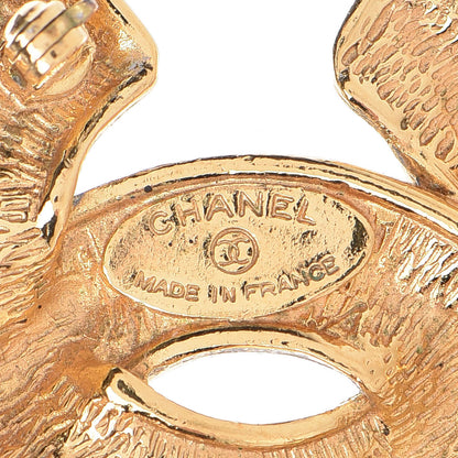 Chanel Quilted CC Brooch Gold 4 of 5