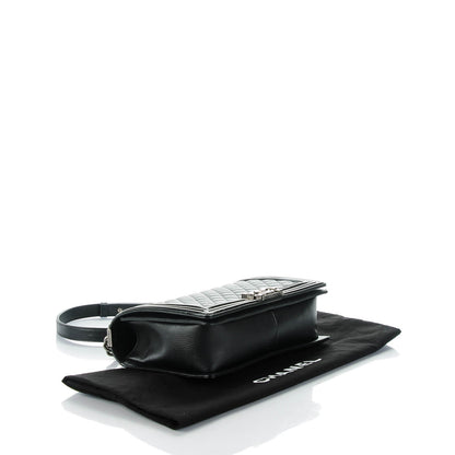 Chanel Goatskin Quilted Patent New Medium Duo Boy Flap Black 4 of 7