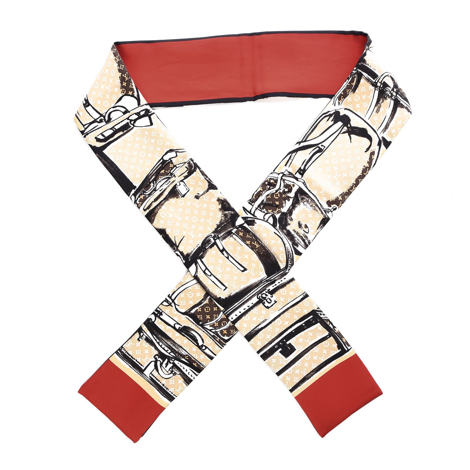 Louis Vuitton Silk Monogram Trunks Bandeau Brown 1 of 5