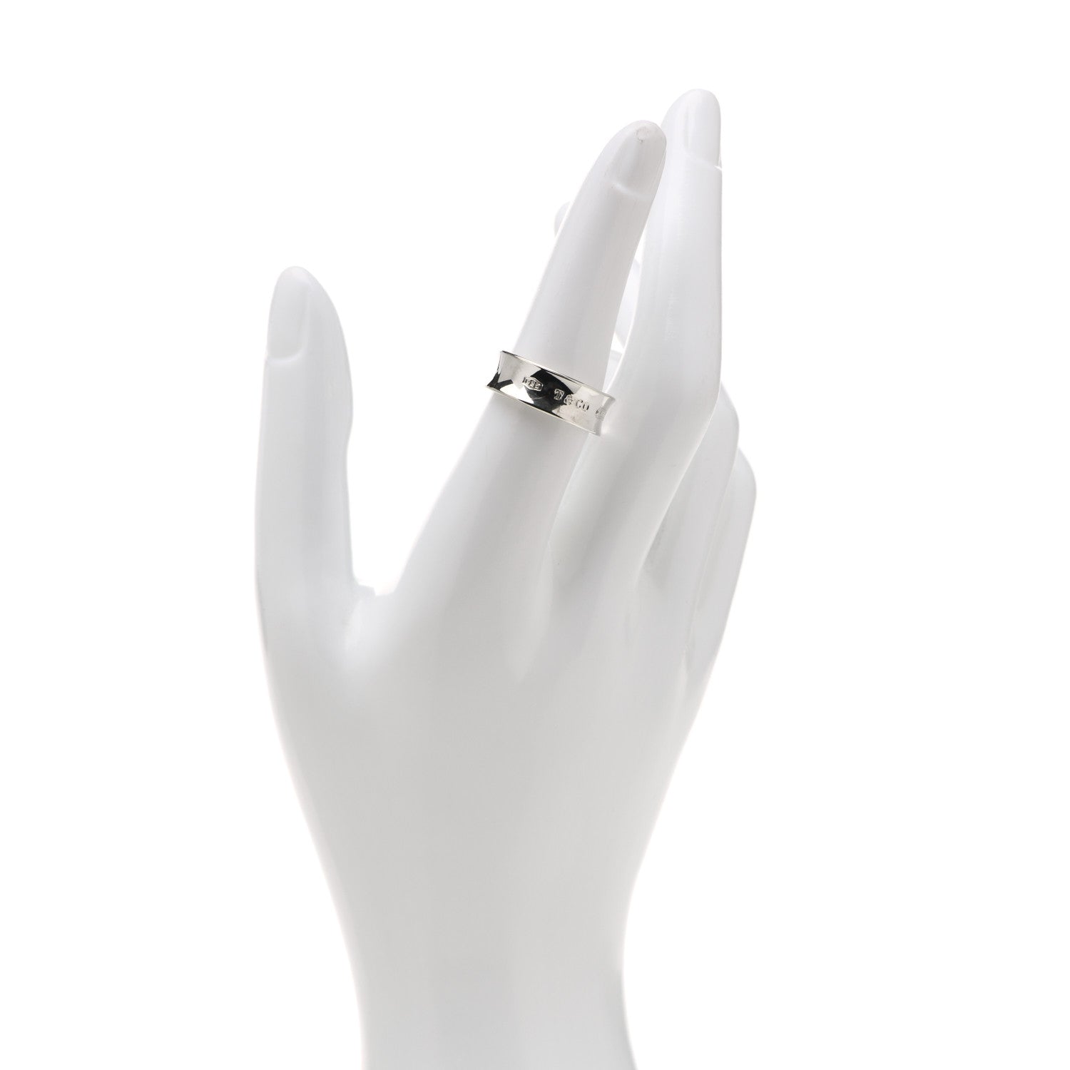 Tiffany Sterling Silver 1837 Band Ring 54 7 2 of 5