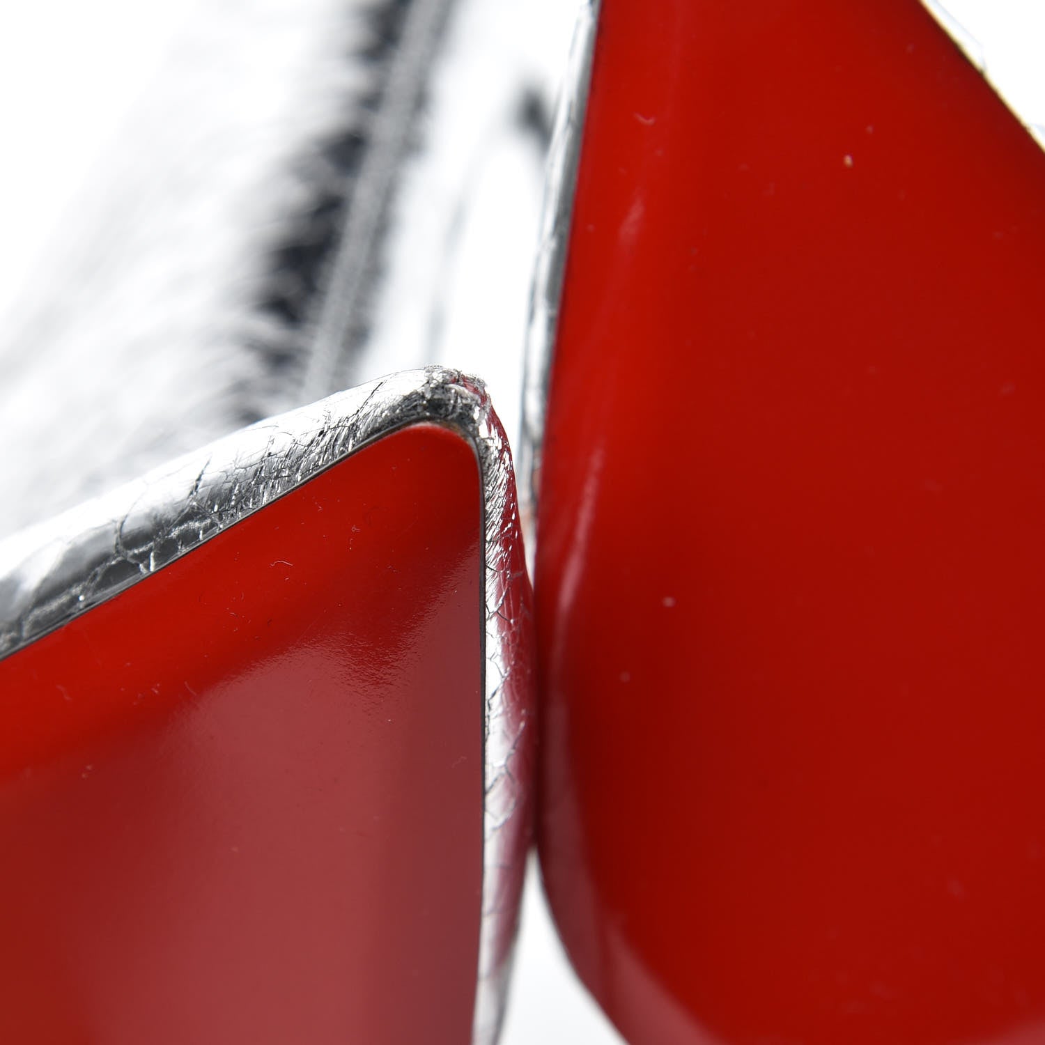 Christian Louboutin Calfskin Craquele So Kate Booty 110 Ankle Boots 38 Silver 6 of 8