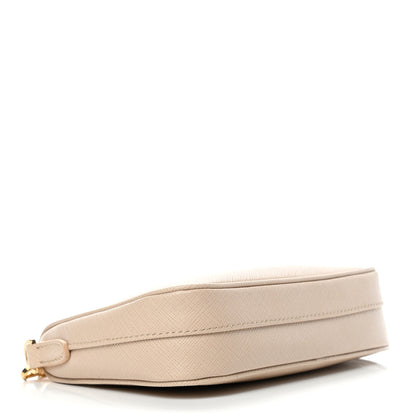 Prada Saffiano Lux Mini Shoulder Bag Travertino 3 of 4