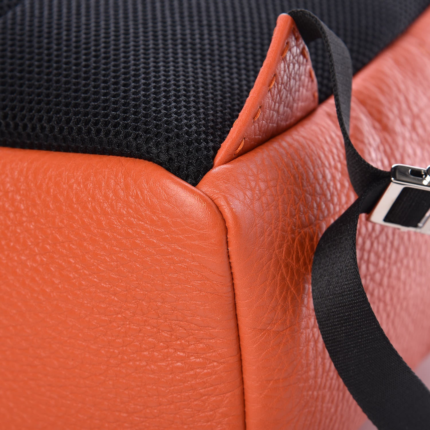 Fendi Cuoio Romano Selleria Backpack Orange 10 of 11