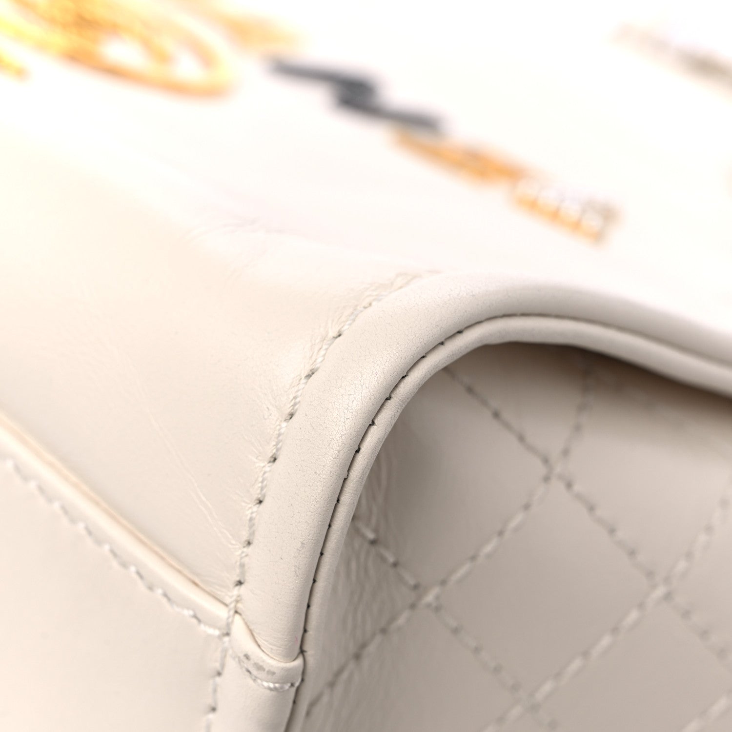 Chanel Aged Calfskin Small Charms Deauville Tote White 9 of 13