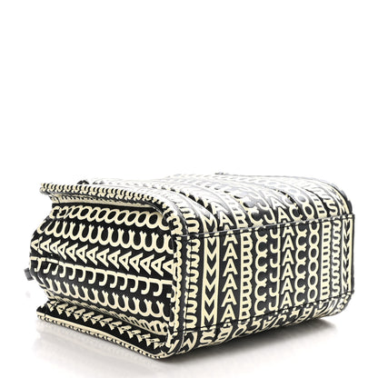 Marc Jacobs Calfskin The Micro Monogram Tote Black White 4 of 9