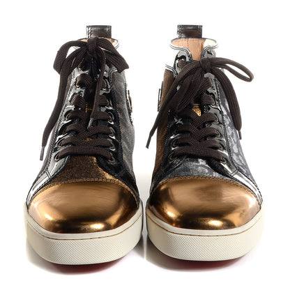 Christian Louboutin Mens Metallic Leopard Louis Flat Sneaker 45 2 of 4