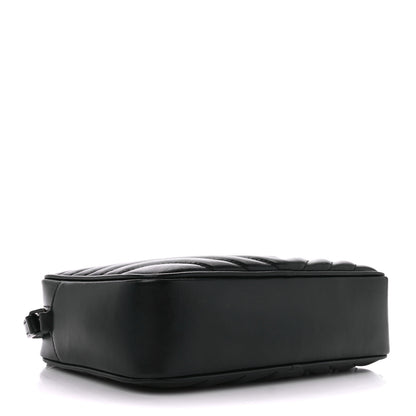 Saint Laurent Calfskin Matelasse Monogram Monochrome Lou Camera Bag Black 4 of 11