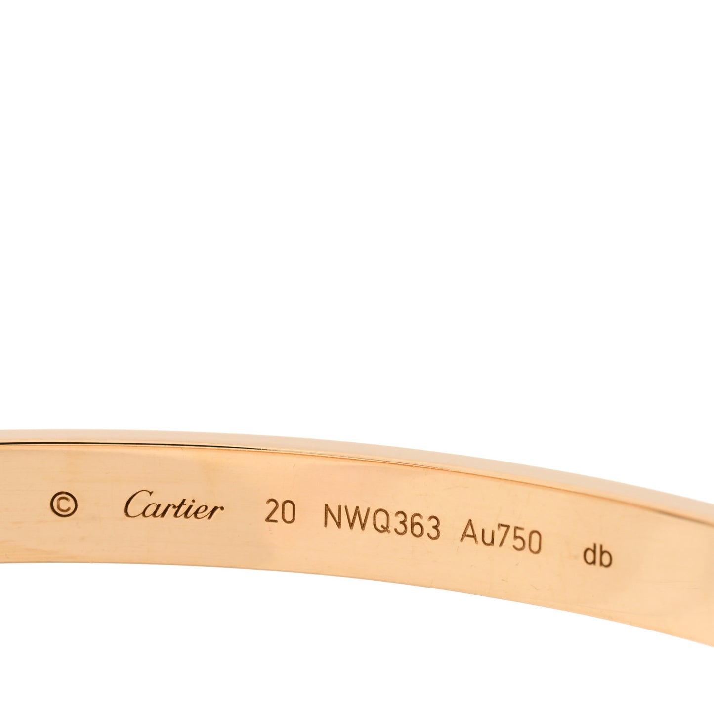 18K Yellow Gold LOVE Bracelet 20