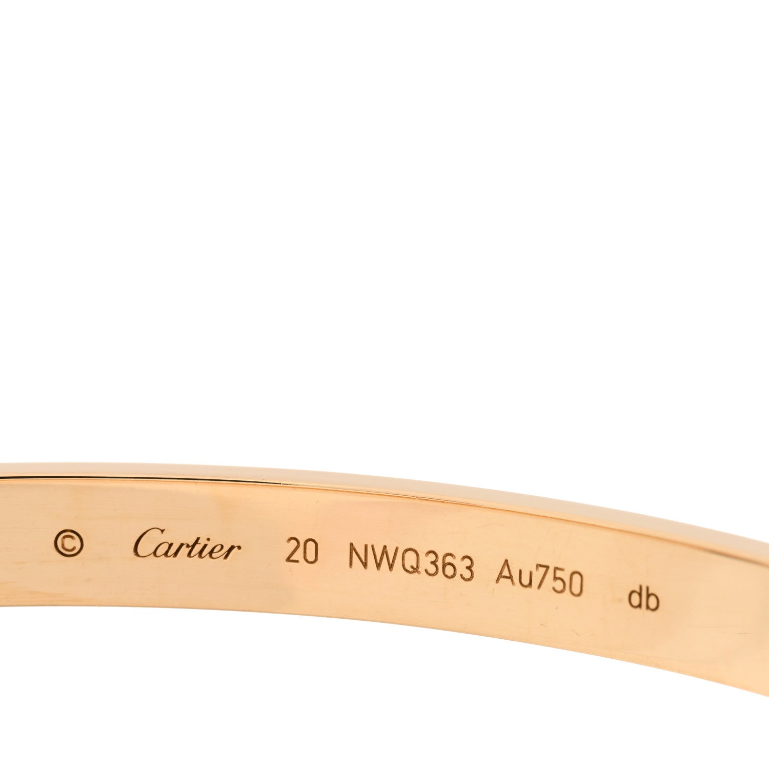 Cartier 18K Yellow Gold LOVE Bracelet 20 3 of 5