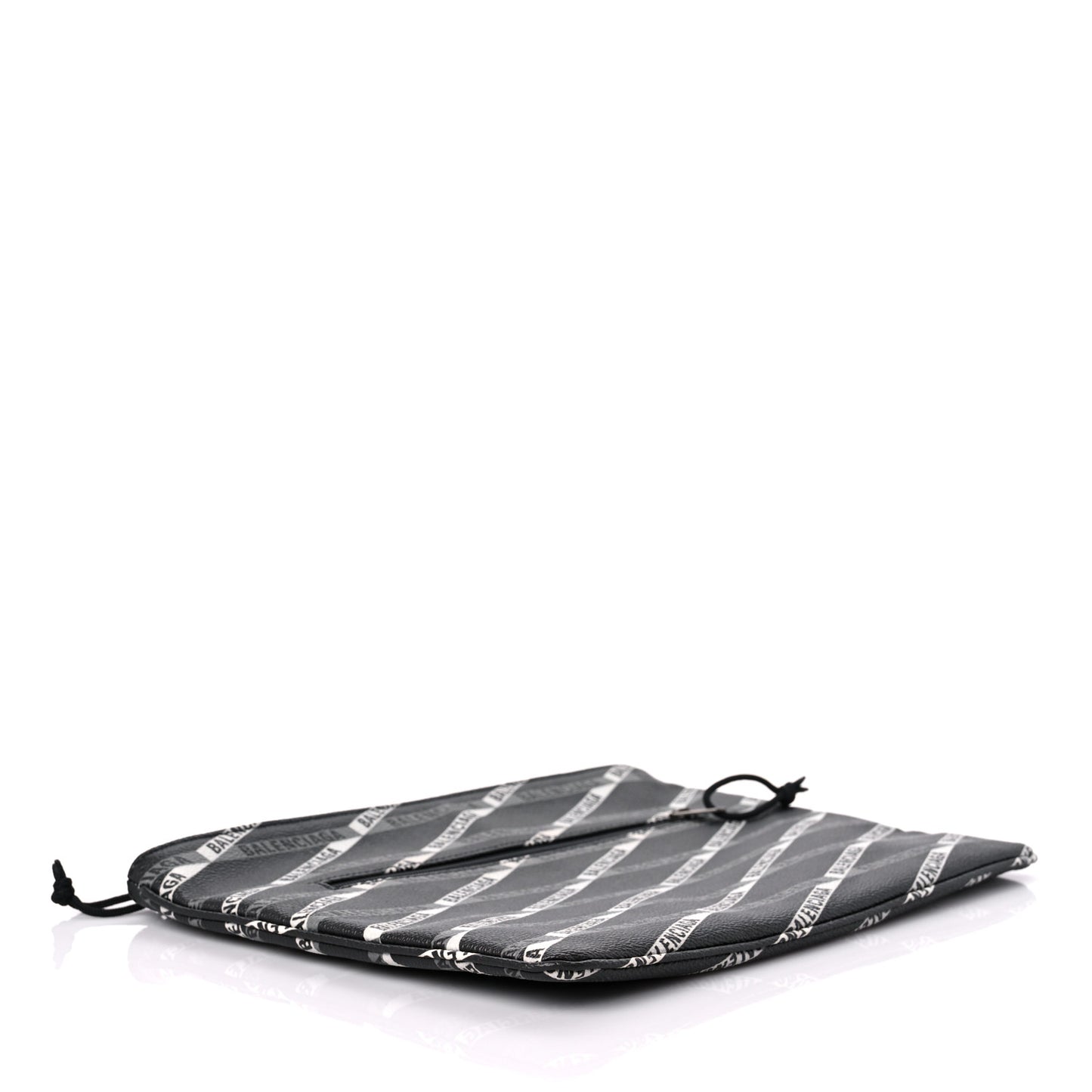 Coated Canvas Losange Monogram Zip Pouch Black Grey