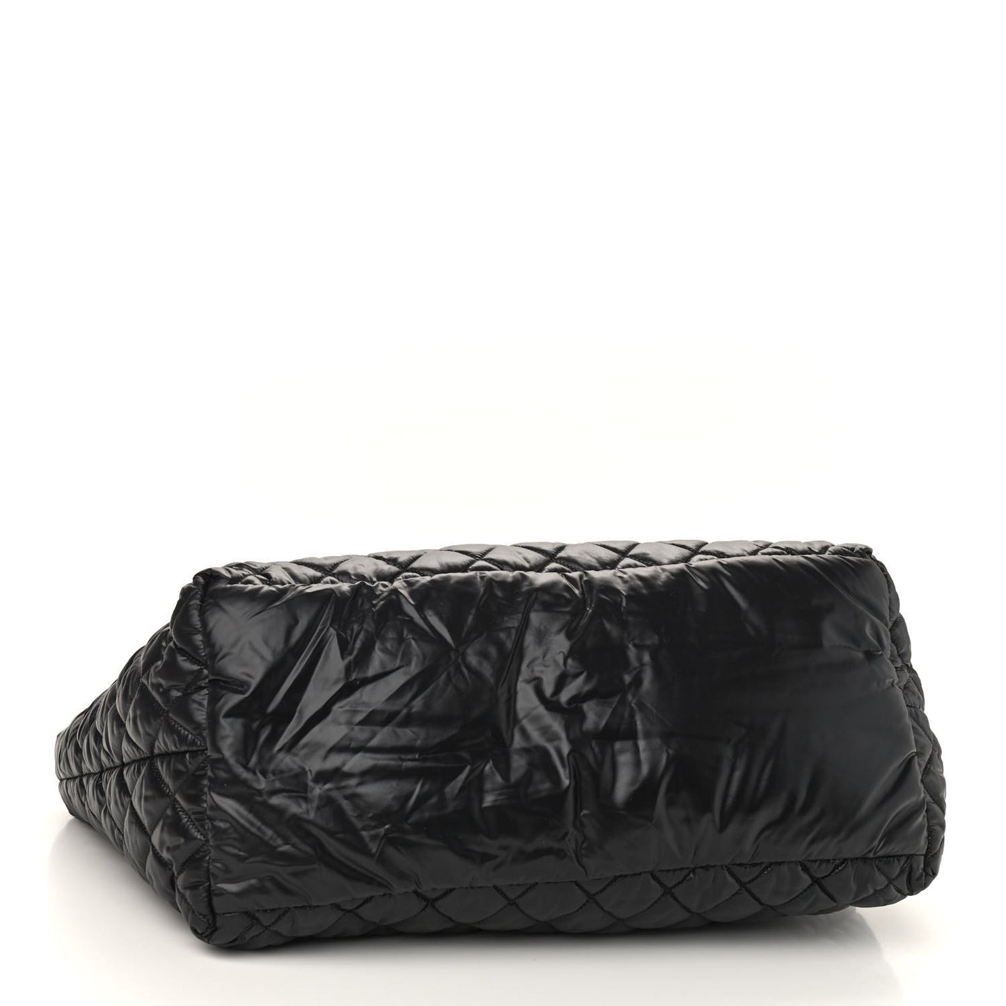 Nylon Quilted Large Coco Cocoon Tote Black