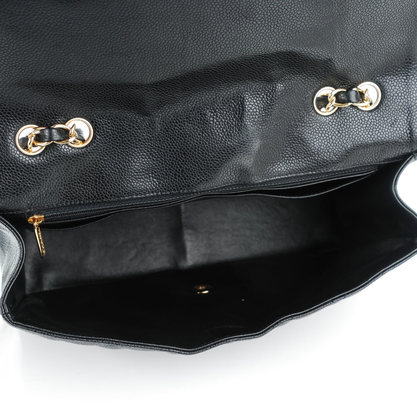 Caviar Quilted Jumbo Single Flap Black