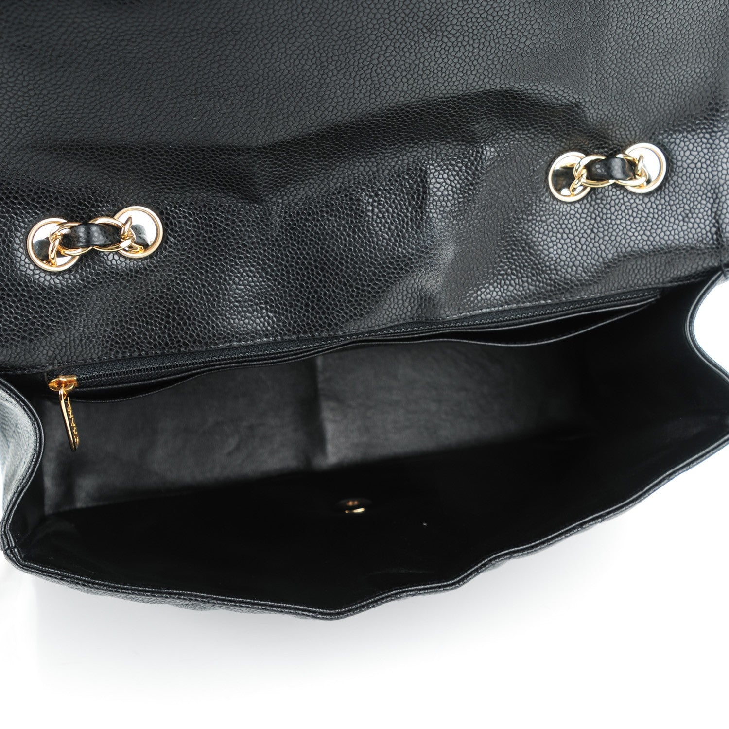 Chanel Caviar Quilted Jumbo Single Flap Black 5 of 10