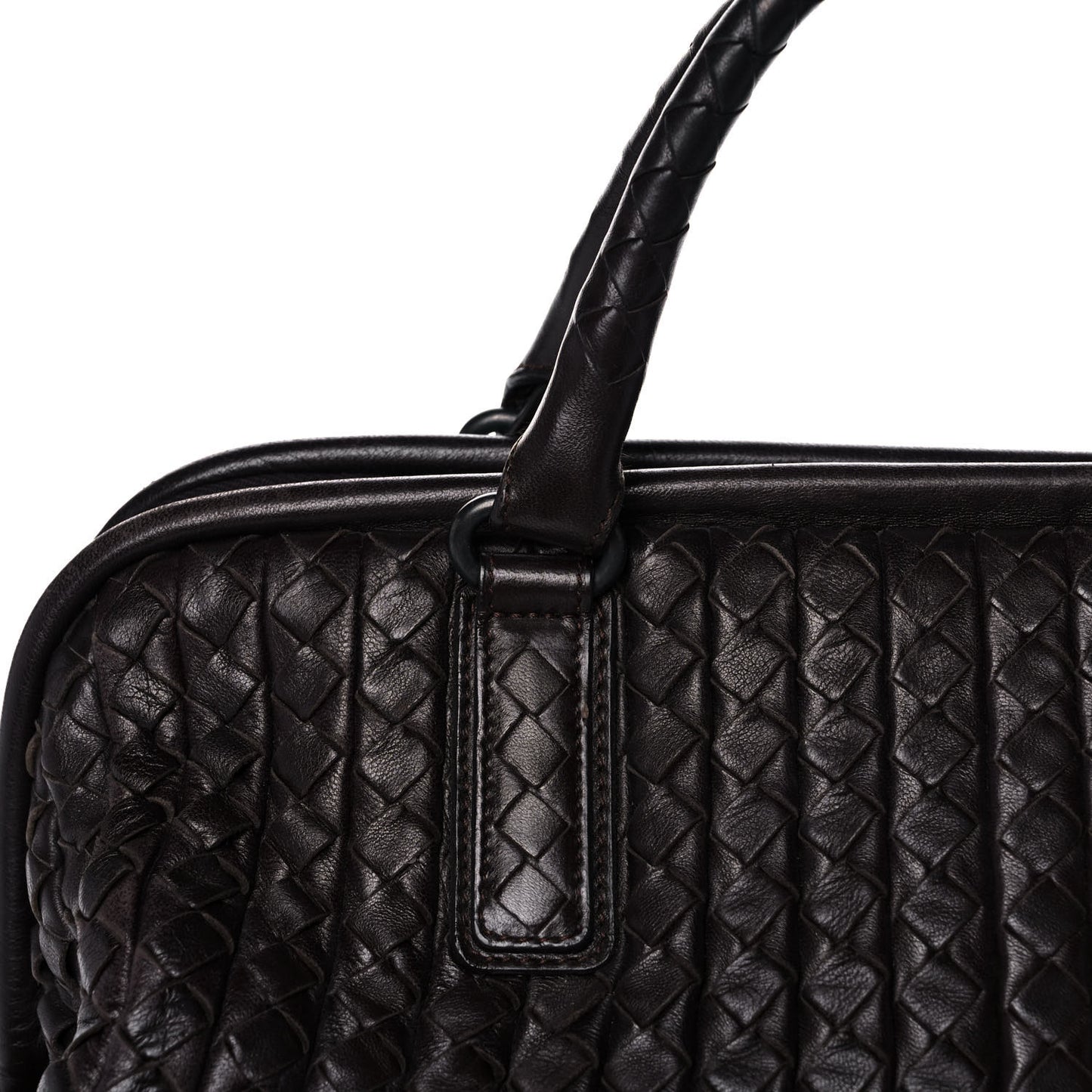 Nappa Intrecciato Frame Tote Ebano