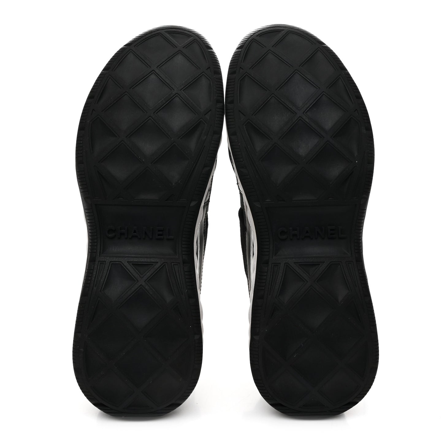 Fabric Calfskin Suede CC Sneakers 37.5 Black