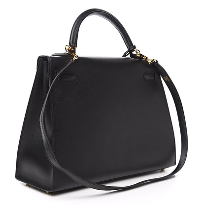 Hermes Epsom Kelly Sellier 32 Black 2 of 9