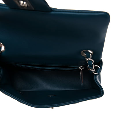 Chanel Lambskin Quilted Mini Rectangular Flap Dark Blue 5 of 10