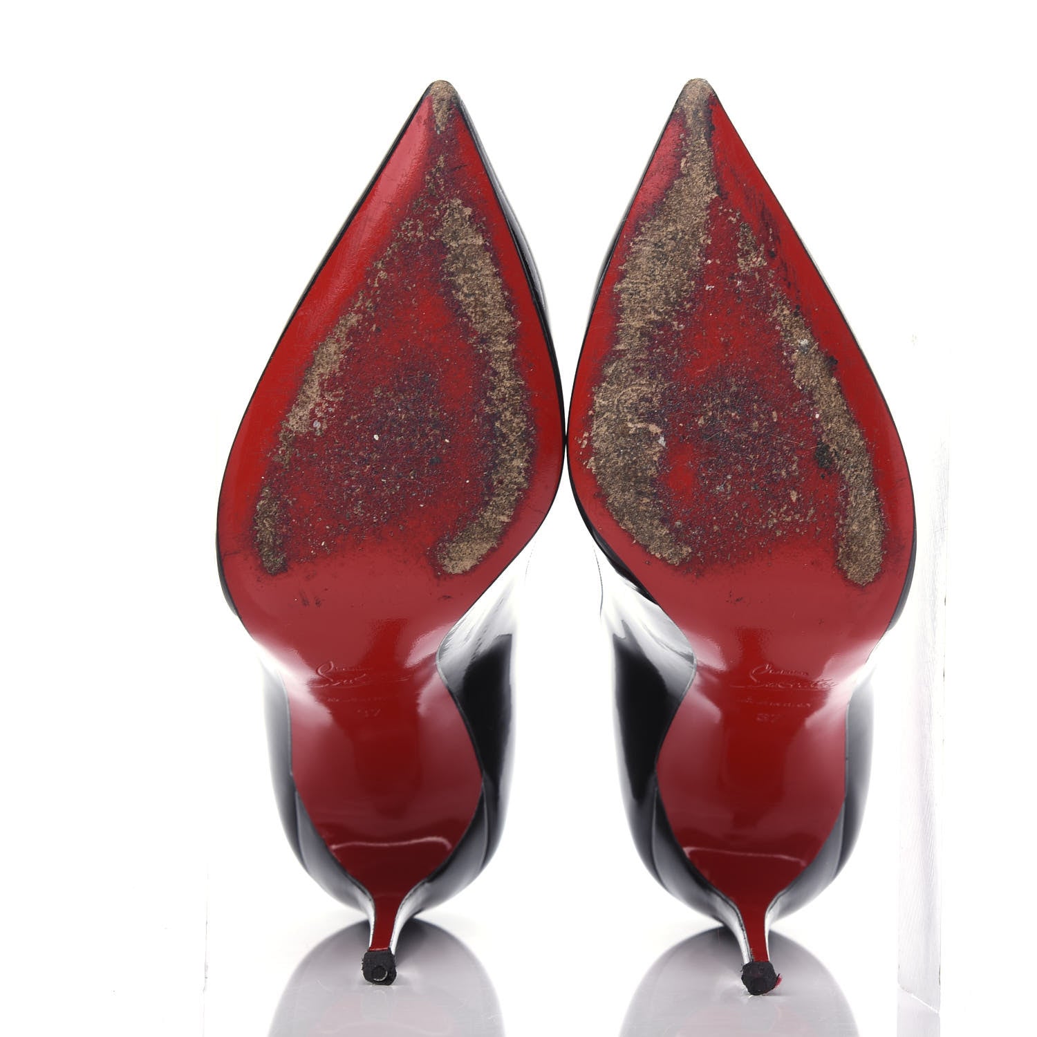 Christian Louboutin Patent Pigalle Follies 100 Pumps 37 Black 6 of 11
