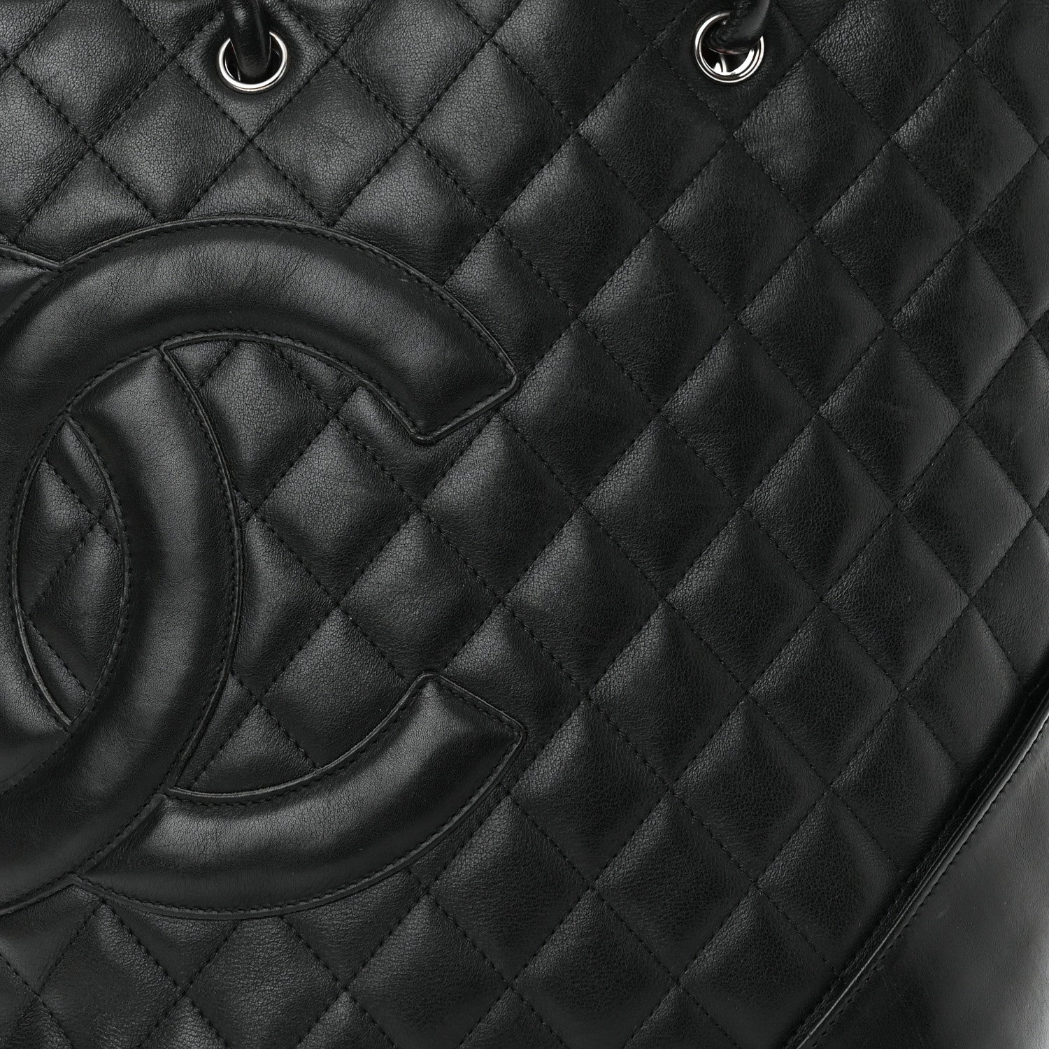 Chanel Calfskin Quilted Medium Cambon Tote Black 8 of 10