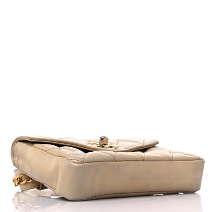 Chanel Lambskin Quilted Flap Waist Belt Bag 75 30 Beige 4 of 20