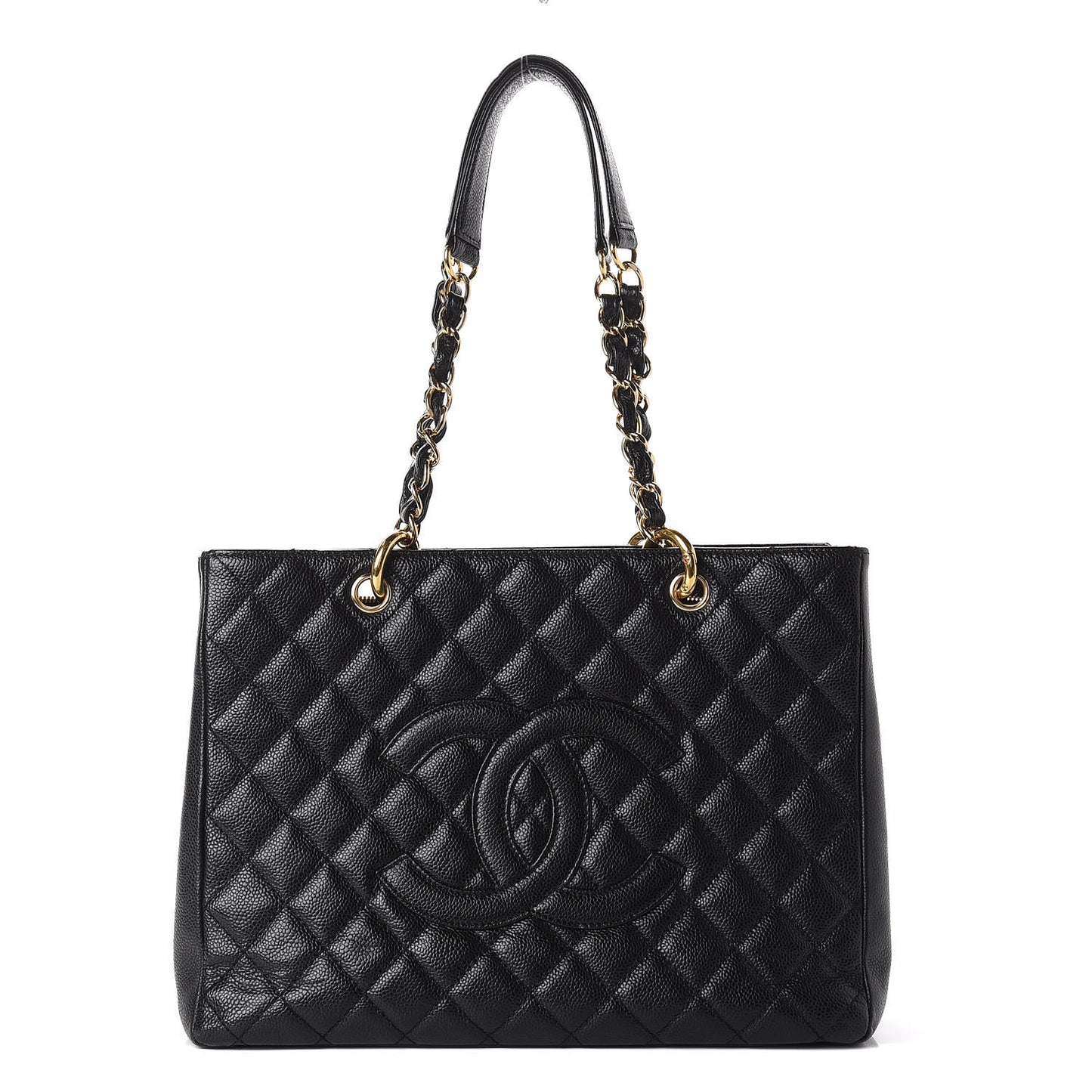 Caviar Quilted Grand Shopping Tote GST Black