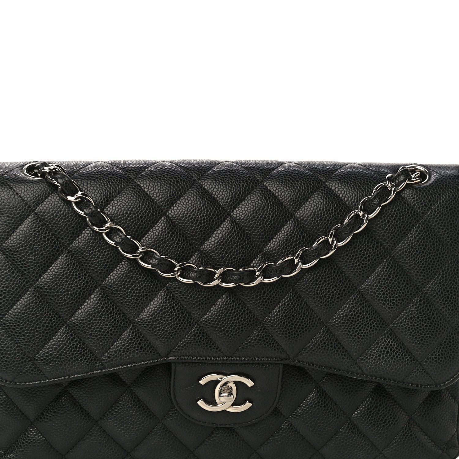 Chanel Caviar Quilted Jumbo Double Flap Black 7 of 13